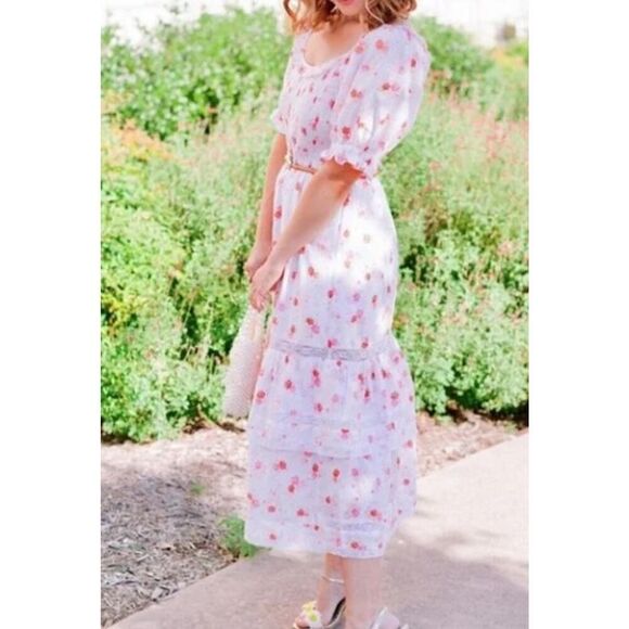 LoveShackFancy for Target Dresses & Skirts - LoveShackFancy x Target Cosette Smocked Pink Floral Dress Sz. M